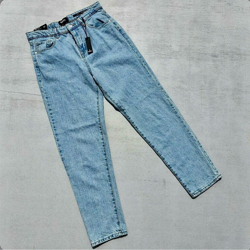 Buffalo David Bitton Women Light Blue Kristi Casual High-Rise Mom Jeans